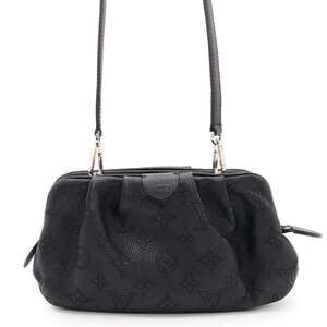 Louis Vuitton Monogram Mahina Scala Shoulder Bag Black Clutch